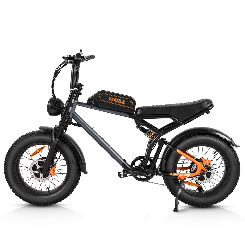 Vakole Q20 Max 750W*2 Dual Motor 20" Fat Bike Full Suspension E-Mountain Bike EMTB 48V 20Ah Samsung Battery