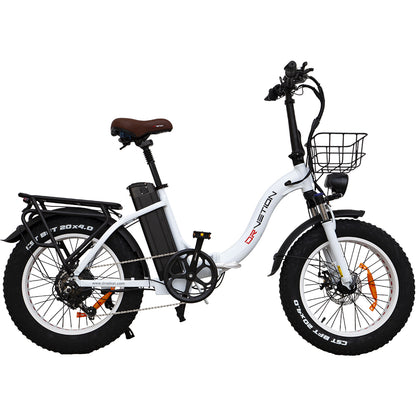 Drvetion CT20 750W 20" Foldable Electric Fat Bike Step-through E-bike