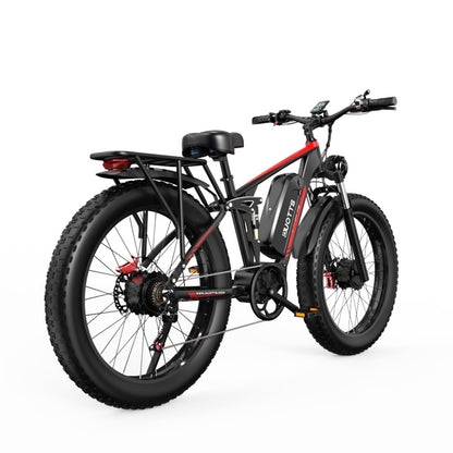 DUOTTS S26 750W * 2 26 "Fat Bike Dual Motor E-Mountainbike EMTB 20Ah Samsung Batterij Batterij