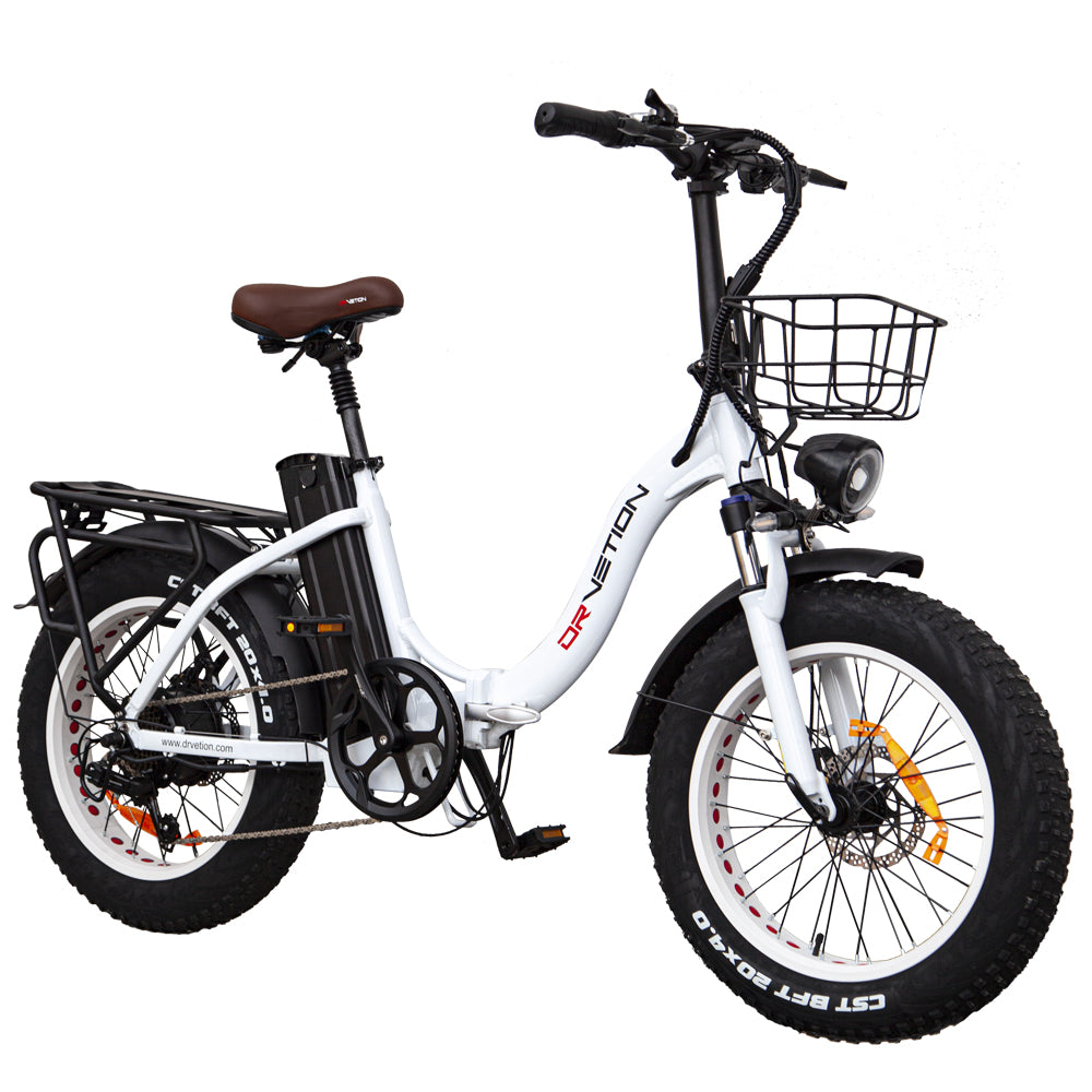 Drvetion CT20 750W 20" Foldable Electric Fat Bike Step-through E-bike