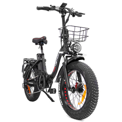 Drvetion CT20 750W 20" Foldable Electric Fat Bike Step-through E-bike