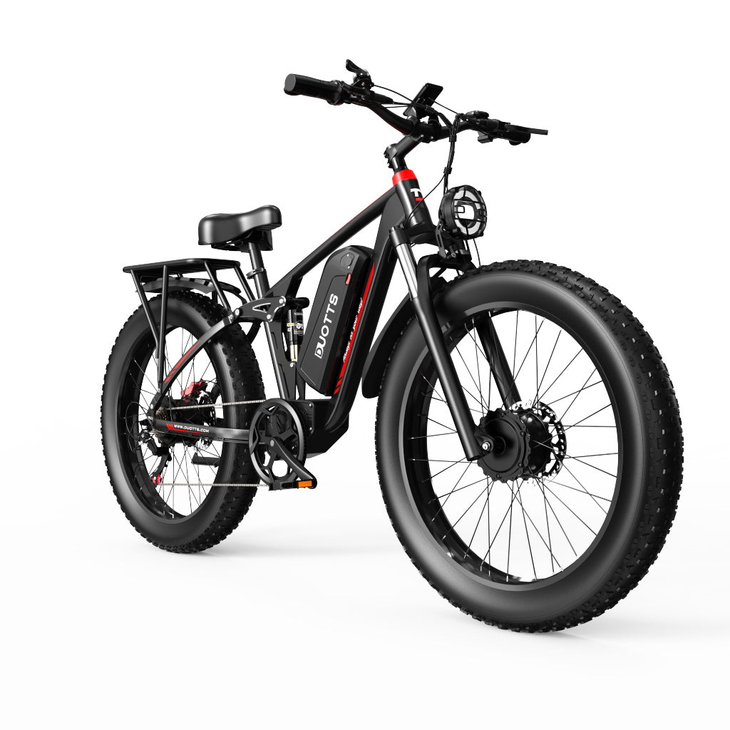 DUOTTS S26 750W * 2 26 "Fat Bike Dual Motor E-Mountainbike EMTB 20Ah Samsung Batterij Batterij