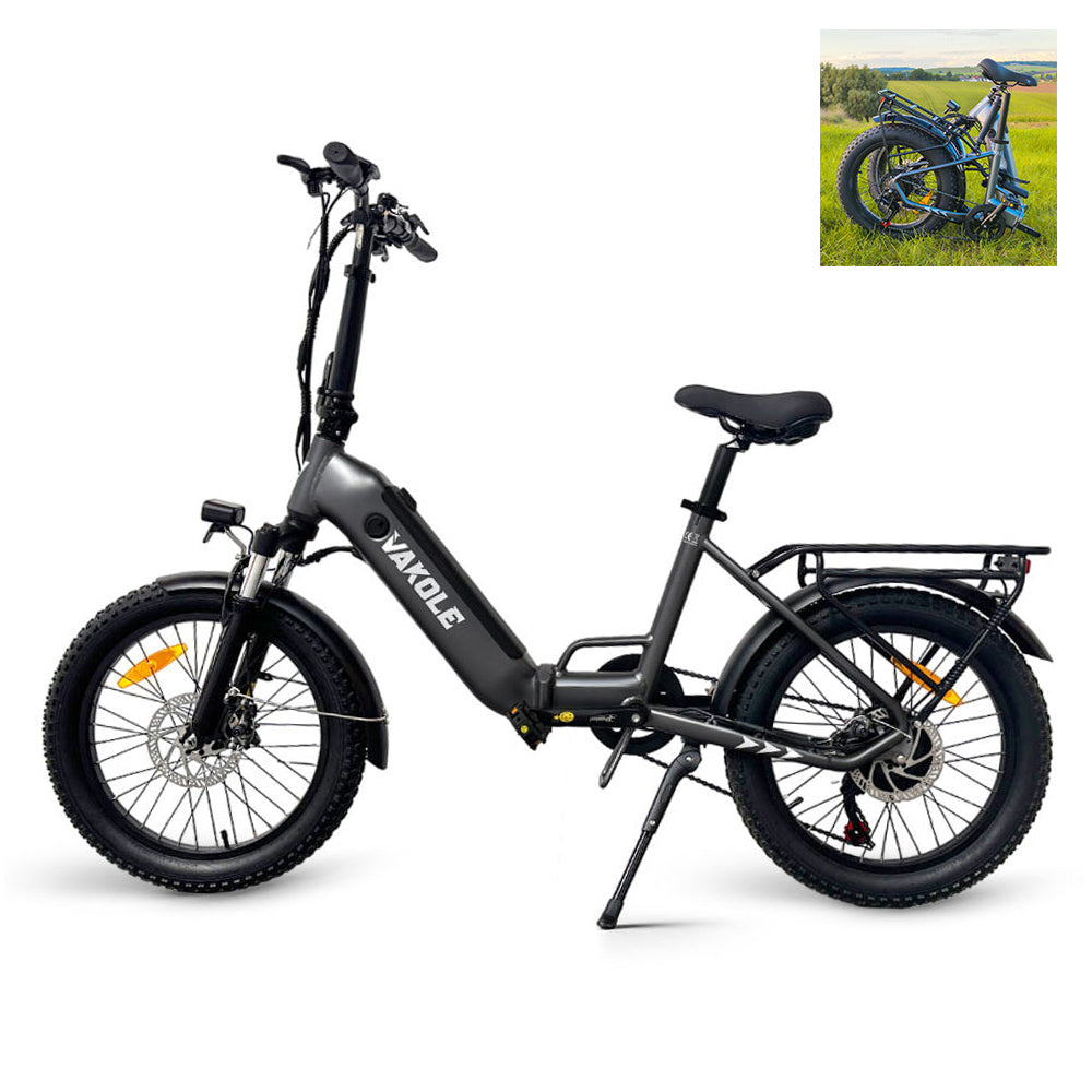 Vakole VT4 250W 20" Faltbares Fatbike E-klapprad 468Wh Step-Through E-Bike