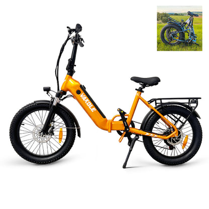 Vakole VT4 250W 20" Pieghevole Fat Bike Elettrica 468Wh Step-through E-bike