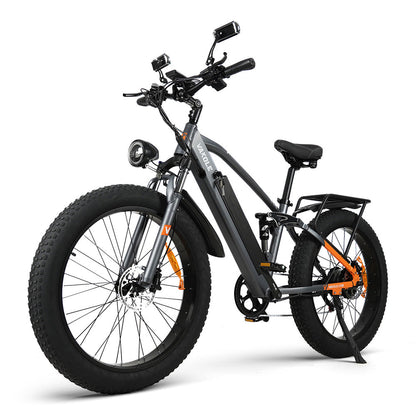 Vakole CO26 26" 750W Fat Bike Full Suspension E-Mountain Bike 48V 15Ah E-MTB