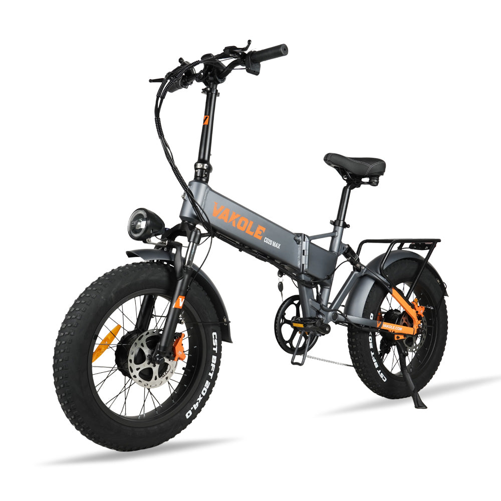 Vakole CO20 MAX 750W*2 Doppio Motore 20" Fat Bike Bicicletta Elettrica Pieghevole Batteria Samsung 20Ah