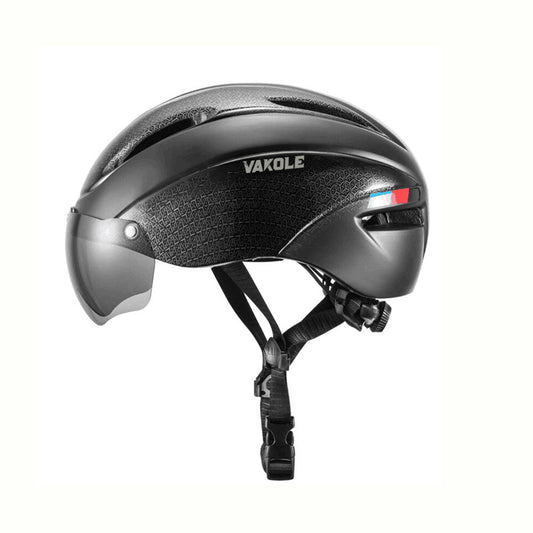 Casco da bicicletta Vakole modellato integralmente con occhiali magnetici