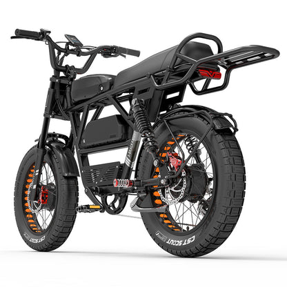 Lankeleisi X-Black Knight 1000W*2 Doppio Motore 20" Fat Bike Sospensione Completa E-Mountain Bike 45Ah Batteria Samsung E-MTB