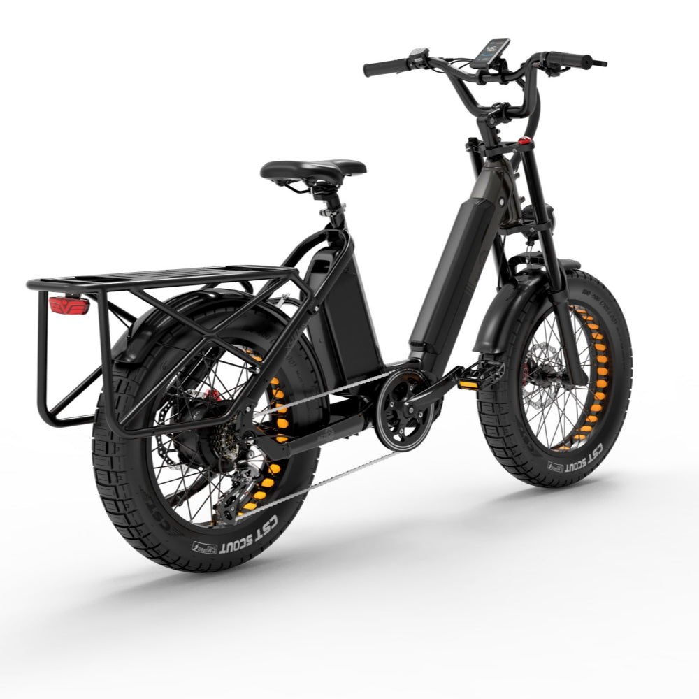 Bezior X500 Max 750 W Bafang moteur 20 "Fat Bike Cargo E-Bike double batteries 37,5 Ah batterie Samsung