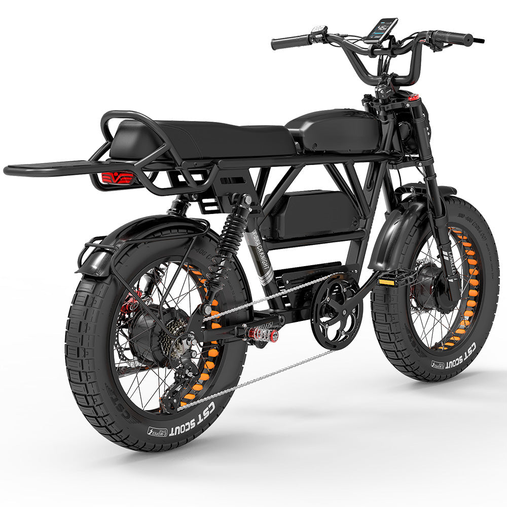 Lankeleisi X-Black Knight 1000W*2 Doppio Motore 20" Fat Bike Sospensione Completa E-Mountain Bike 45Ah Batteria Samsung E-MTB