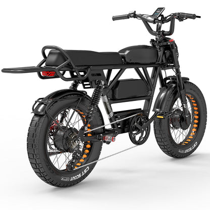 Lankeleisi X-Black Knight 1000W * 2 Dual Motor 20 "Fat Bike Volledig geveerde E-Mountainbike 45Ah Samsung Batterij E-MTB