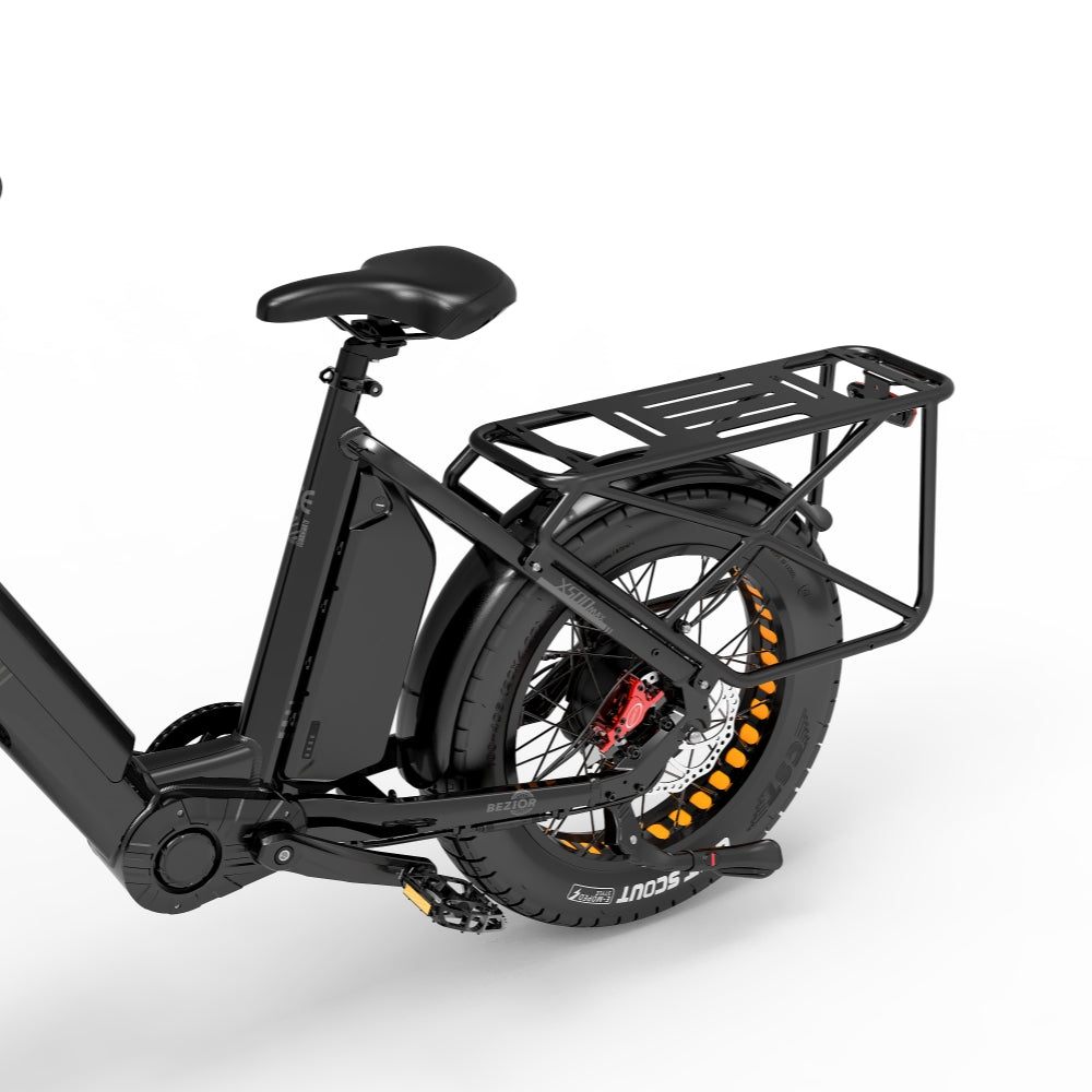 Bezior X500 Max 750W Bafang Motor 20" Fatbike Elektrisches Lastenfahrrad Doppelbatterien 37,5 Ah Samsung Batterie