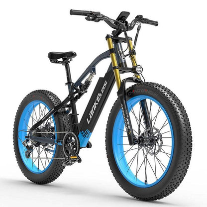 Lankeleisi RV700 1000W 26" Fat Bike Dual Crown Fork 16Ah E Mountain Bike EMTB - Buybestgear